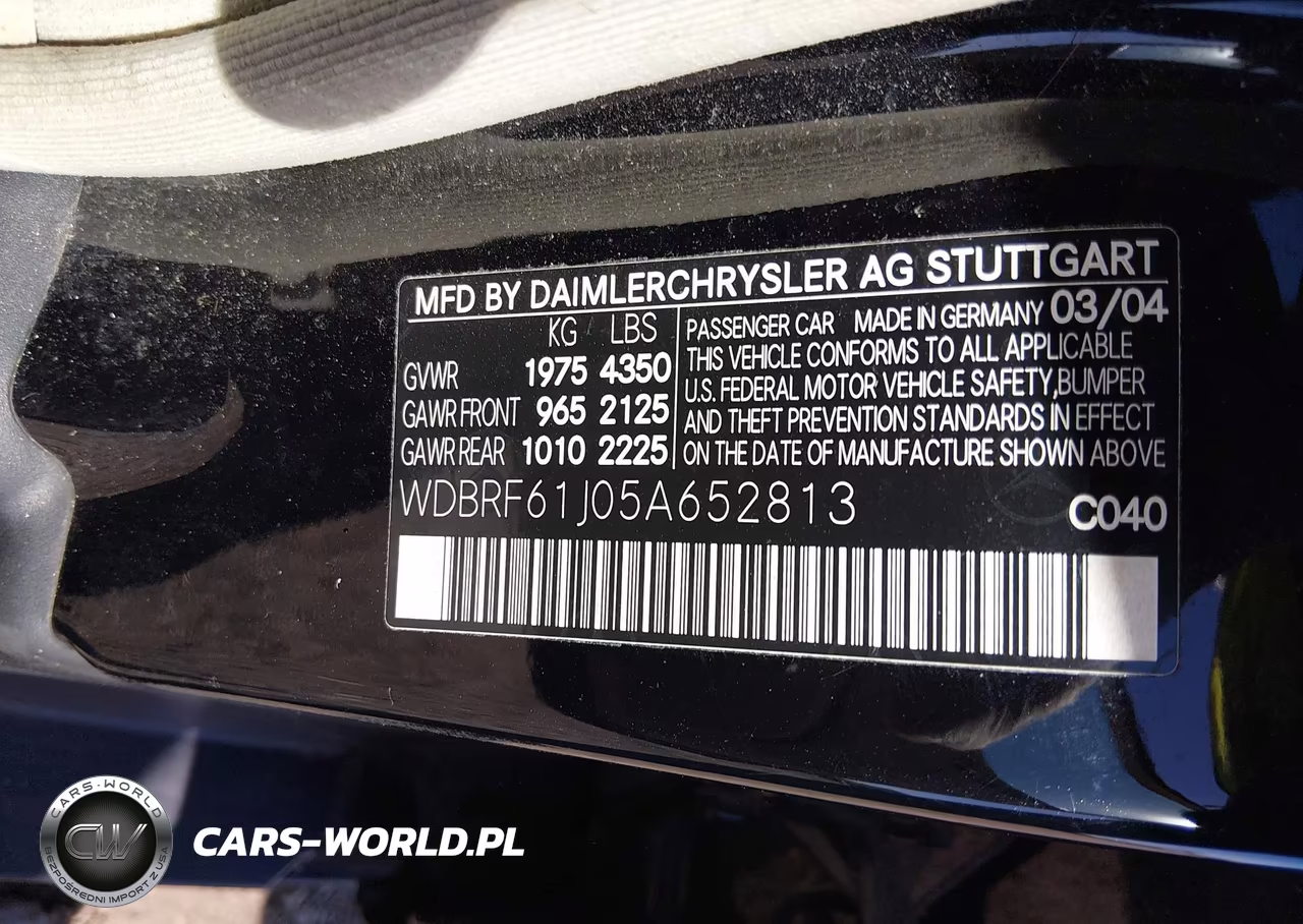 2005 Mercedes-Benz C 240 Luxury VIN:WDBRF61J05A652813 - 9