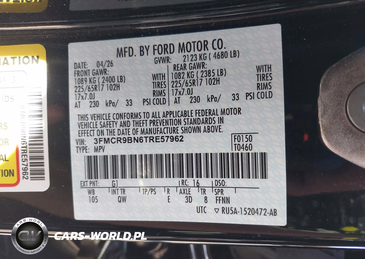 2026 Ford Bronco Sport Big Bend VIN:3FMCR9BN6TRE57962 - 9