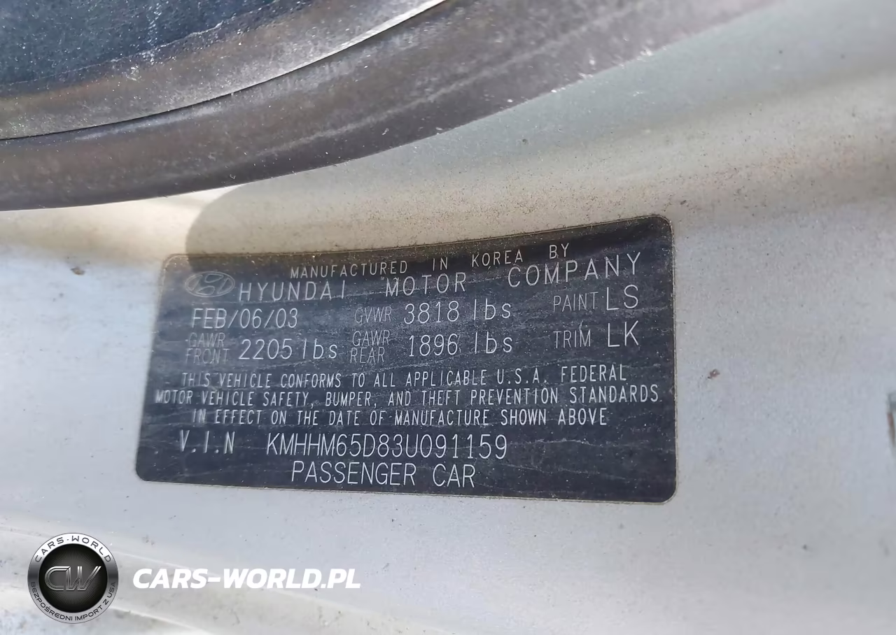 2003 Hyundai Tiburon VIN:KMHHM65D83U091159 - 9