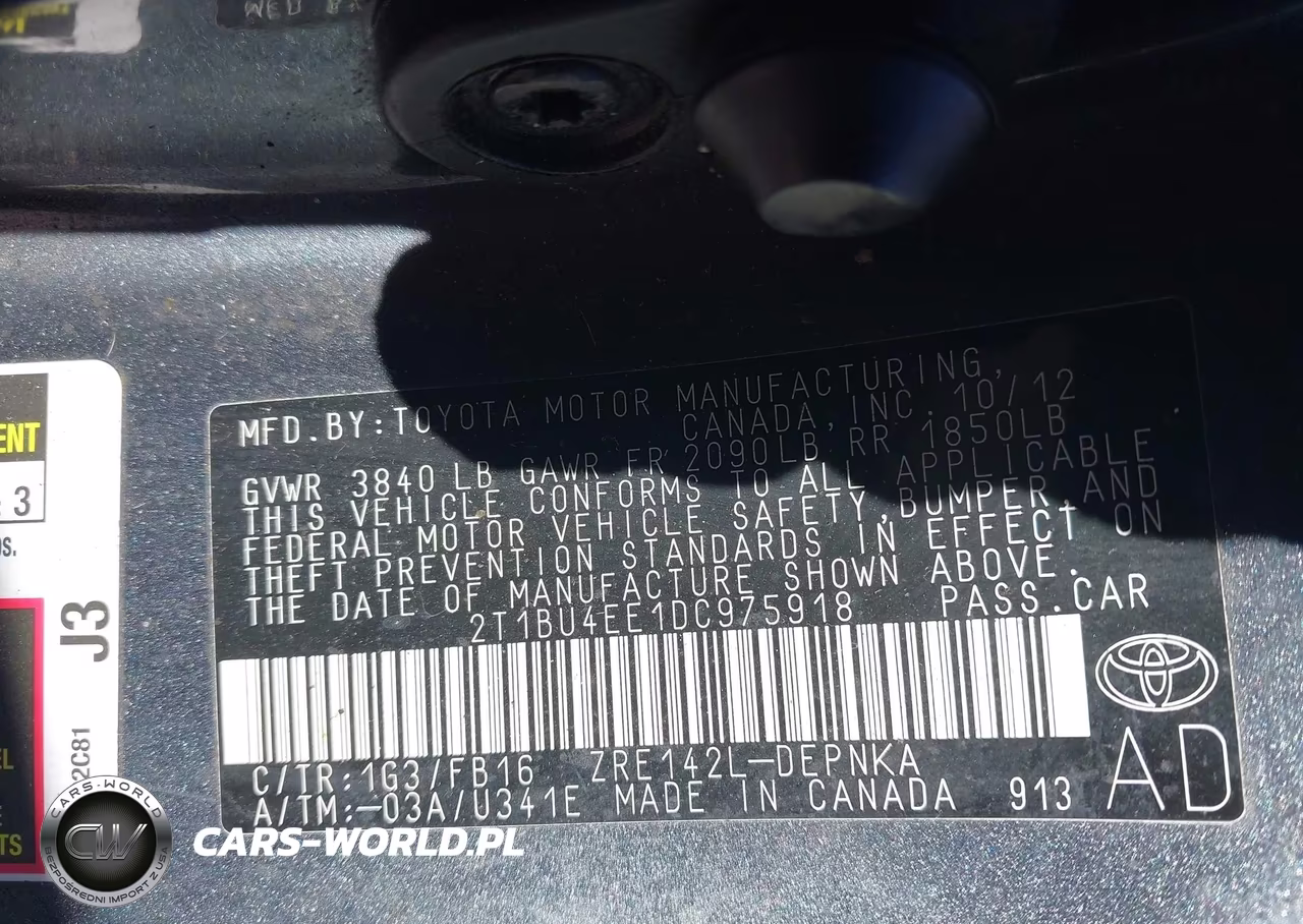2013 Toyota Corolla S-Le VIN:2T1BU4EE1DC975918 - 9