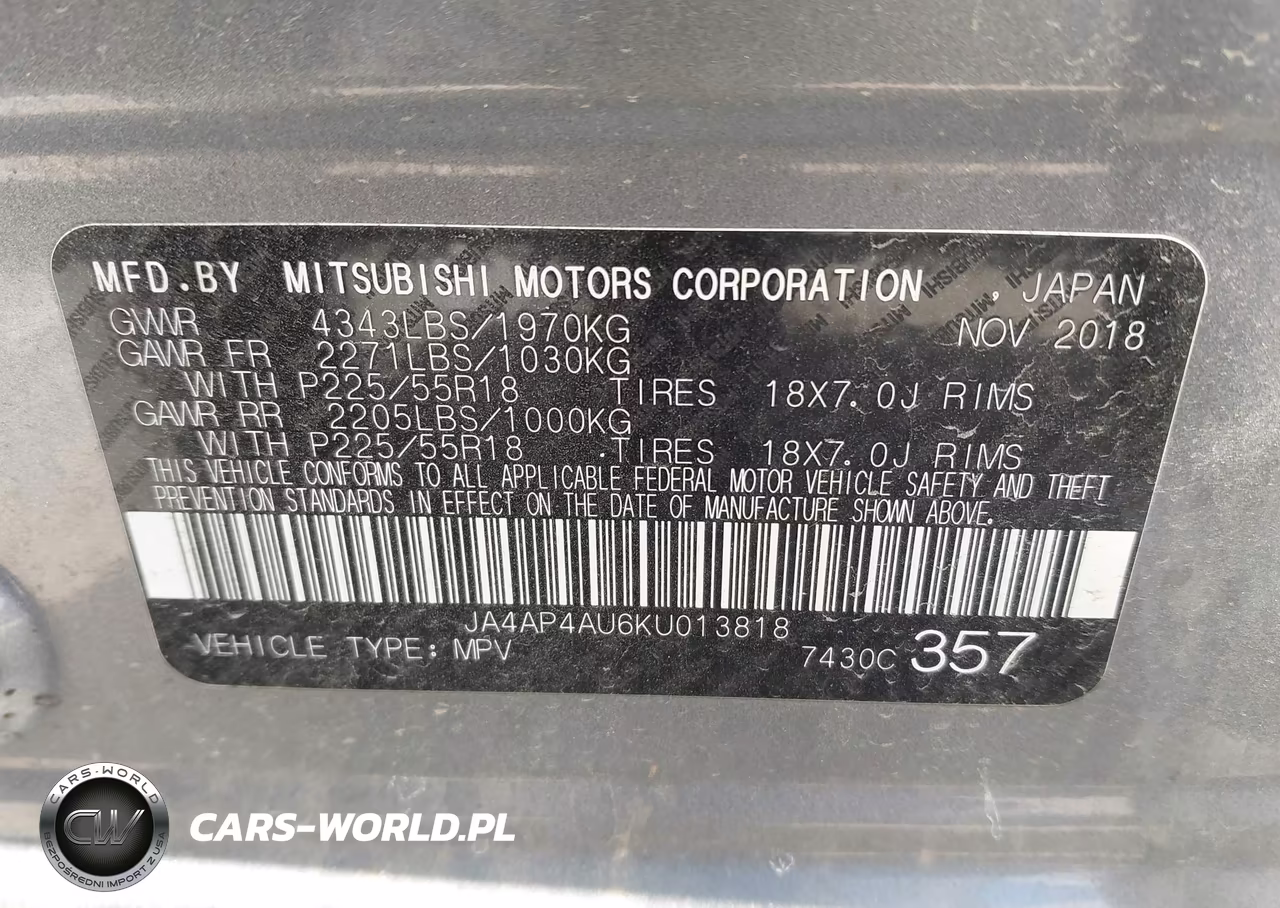 2019 Mitsubishi Outlander Sport 2.0 Se VIN:JA4AP4AU6KU013818 - 9