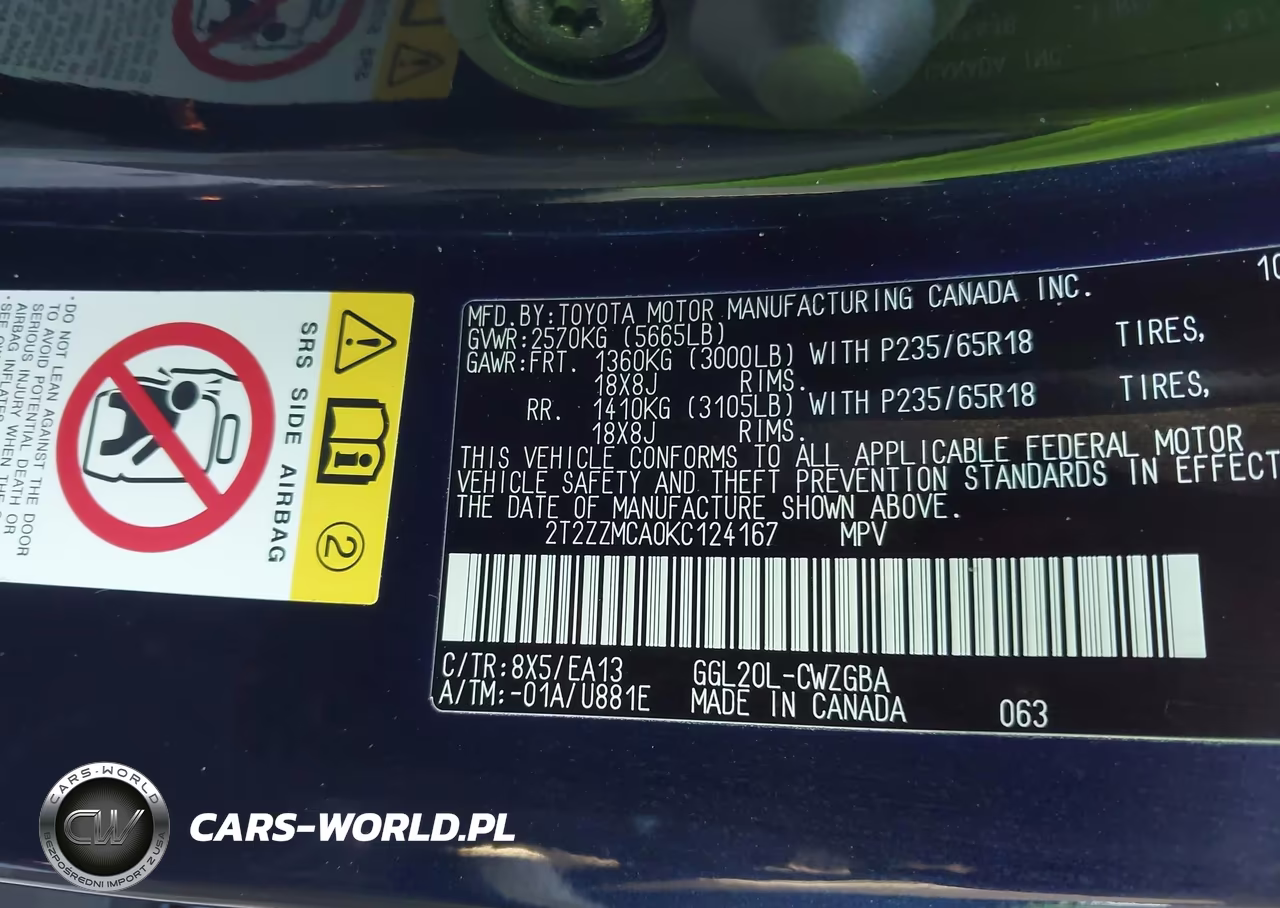 2019 Lexus Rx 350 VIN:2T2ZZMCA0KC124167 - 9