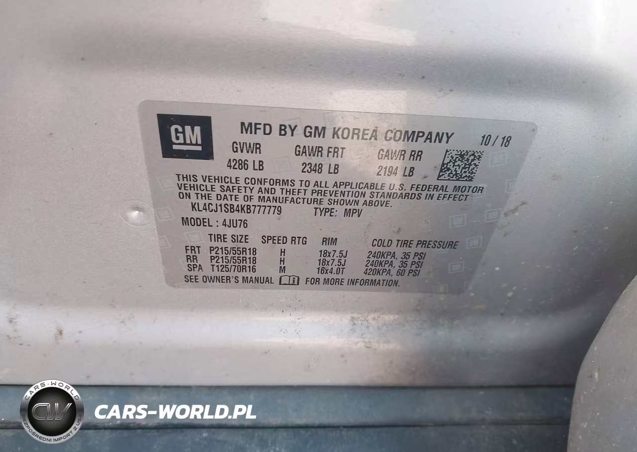 2019 Buick Encore Fwd Sport Touring VIN:KL4CJ1SB4KB777779 - 9