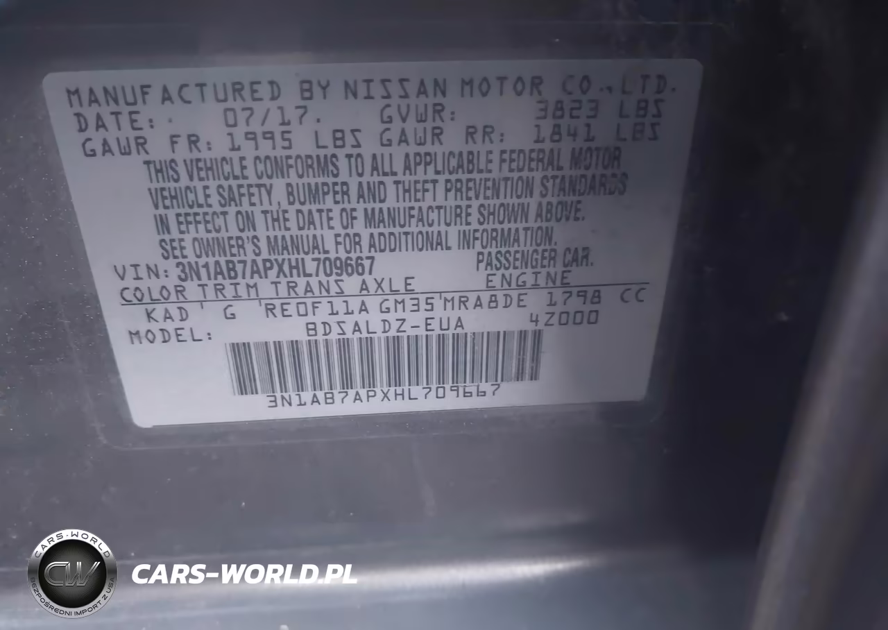 2017 Nissan Sentra Sv VIN:3N1AB7APXHL709667 - 9