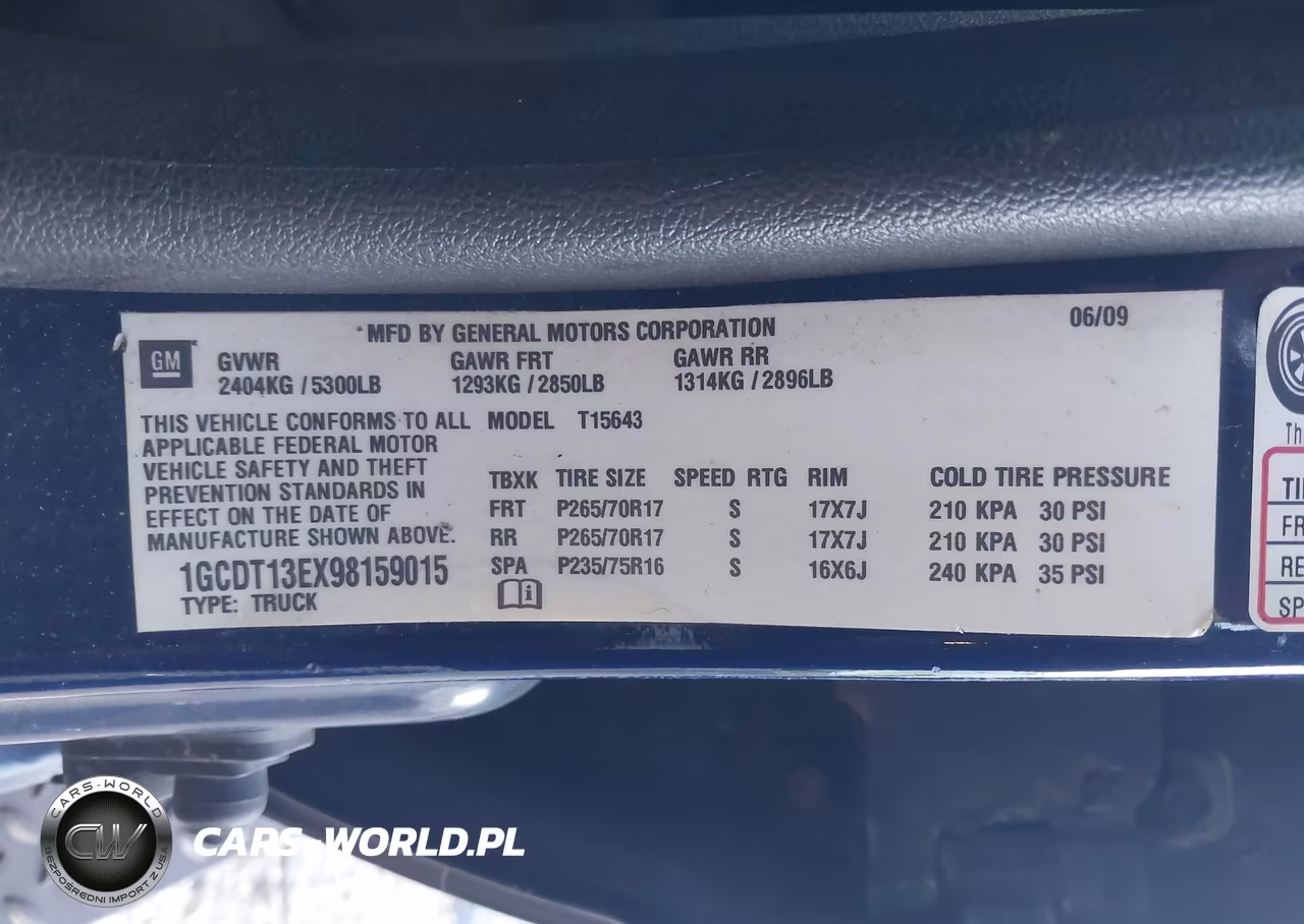 2009 Chevrolet Colorado Lt VIN:1GCDT13EX98159015 - 9