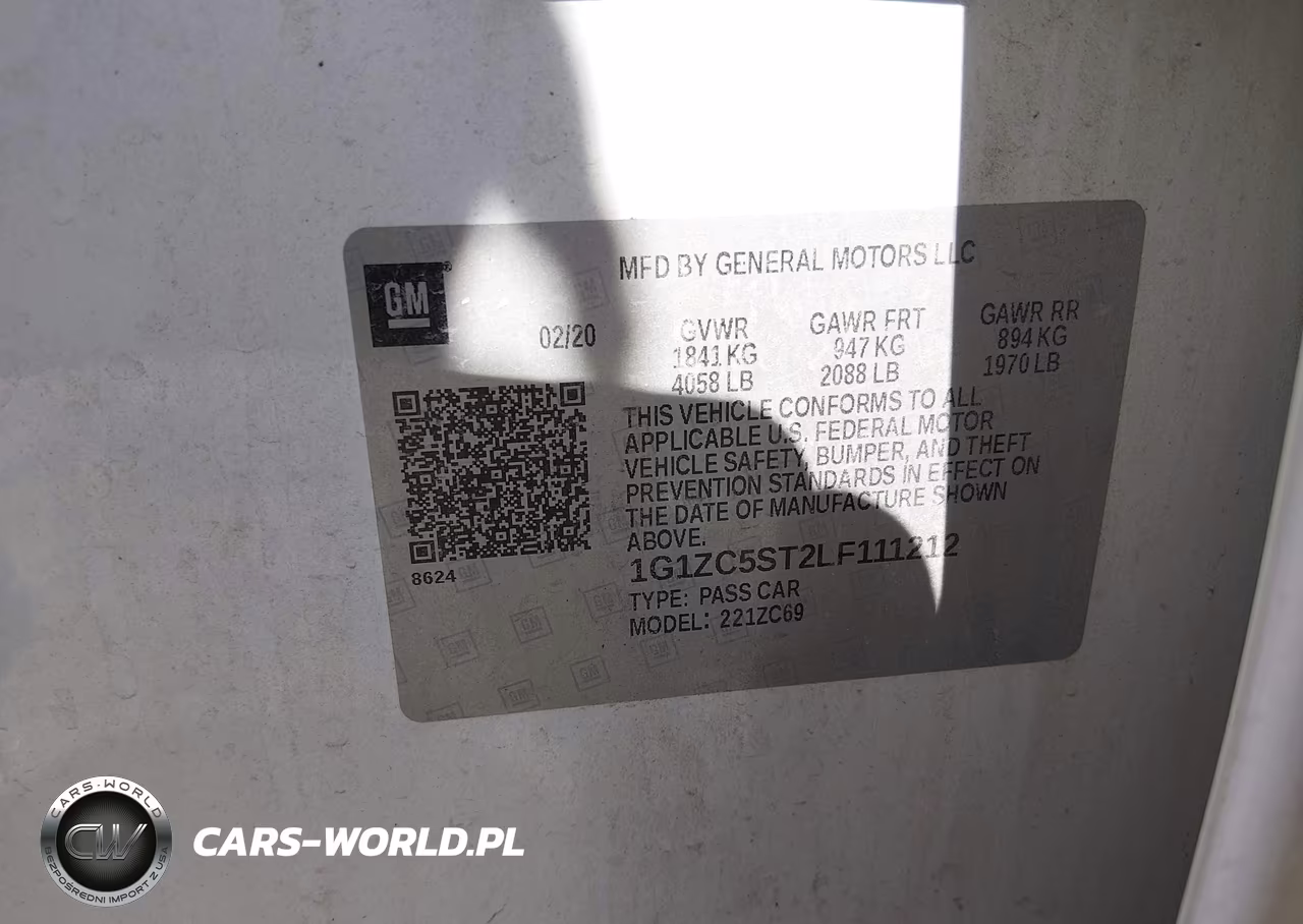 2020 Chevrolet Malibu Fwd 1Fl VIN:1G1ZC5ST2LF111212 - 9
