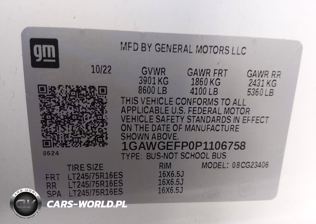 2023 Chevrolet Express Passenger Rwd 2500 Regular Wheelbase Ls VIN:1GAWGEFP0P1106758 - 9