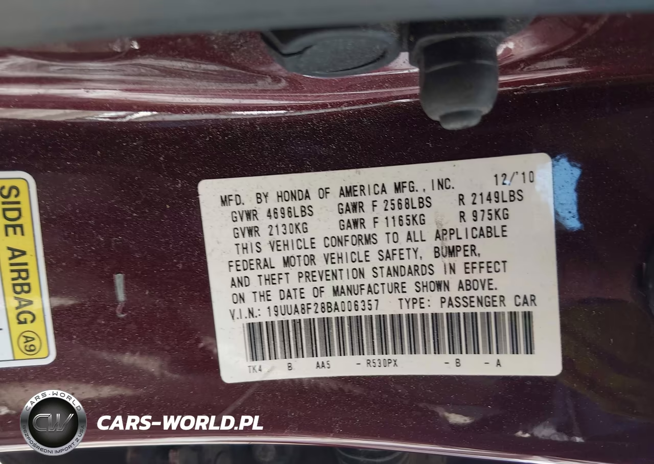 2011 Acura Tl 3.5 VIN:19UUA8F28BA006357 - 9