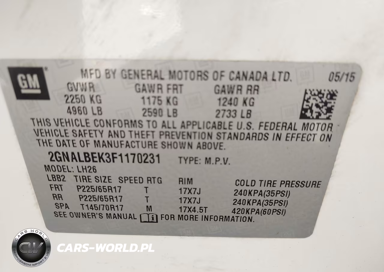 2015 Chevrolet Equinox 1Lt VIN:2GNALBEK3F1170231 - 9