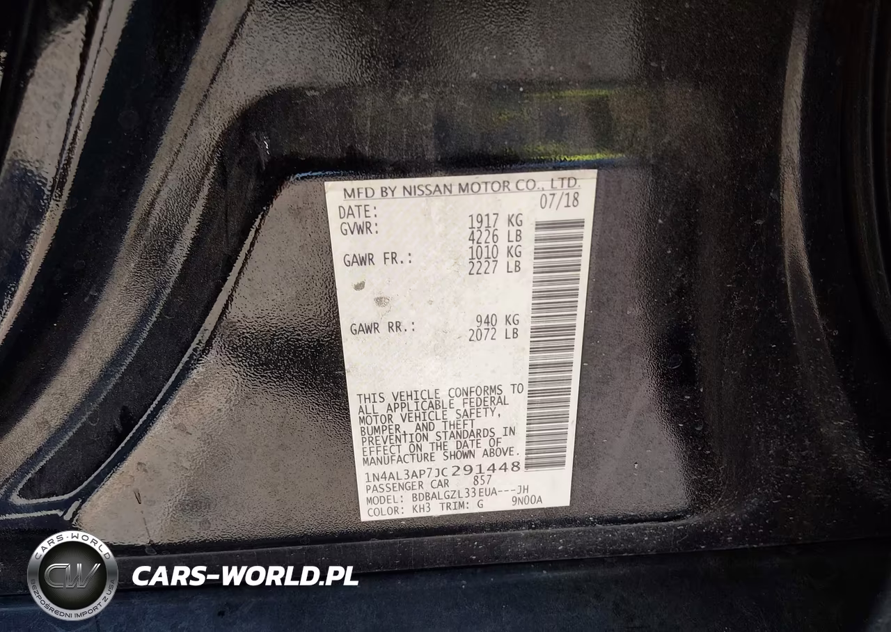 2018 Nissan Altima 2.5 S VIN:1N4AL3AP7JC291448 - 9