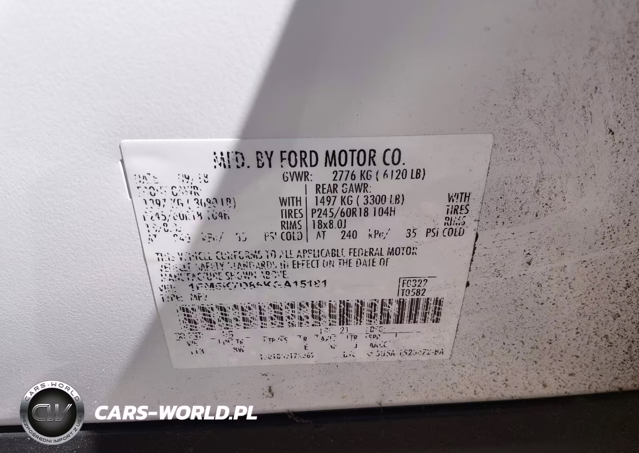 2019 Ford Explorer Xlt VIN:1FM5K7D86KGA15181 - 9