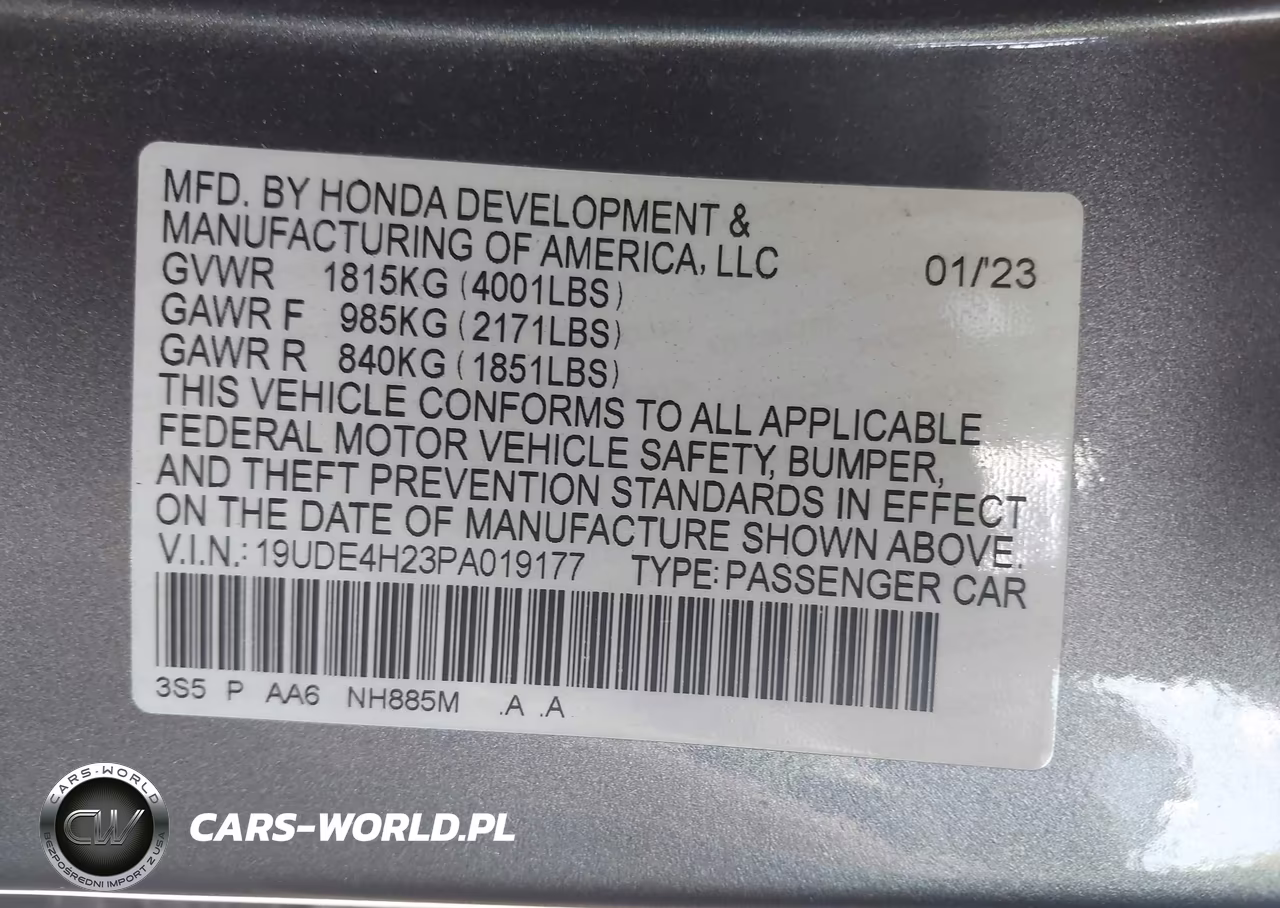 2023 Acura Integra VIN:19UDE4H23PA019177 - 9