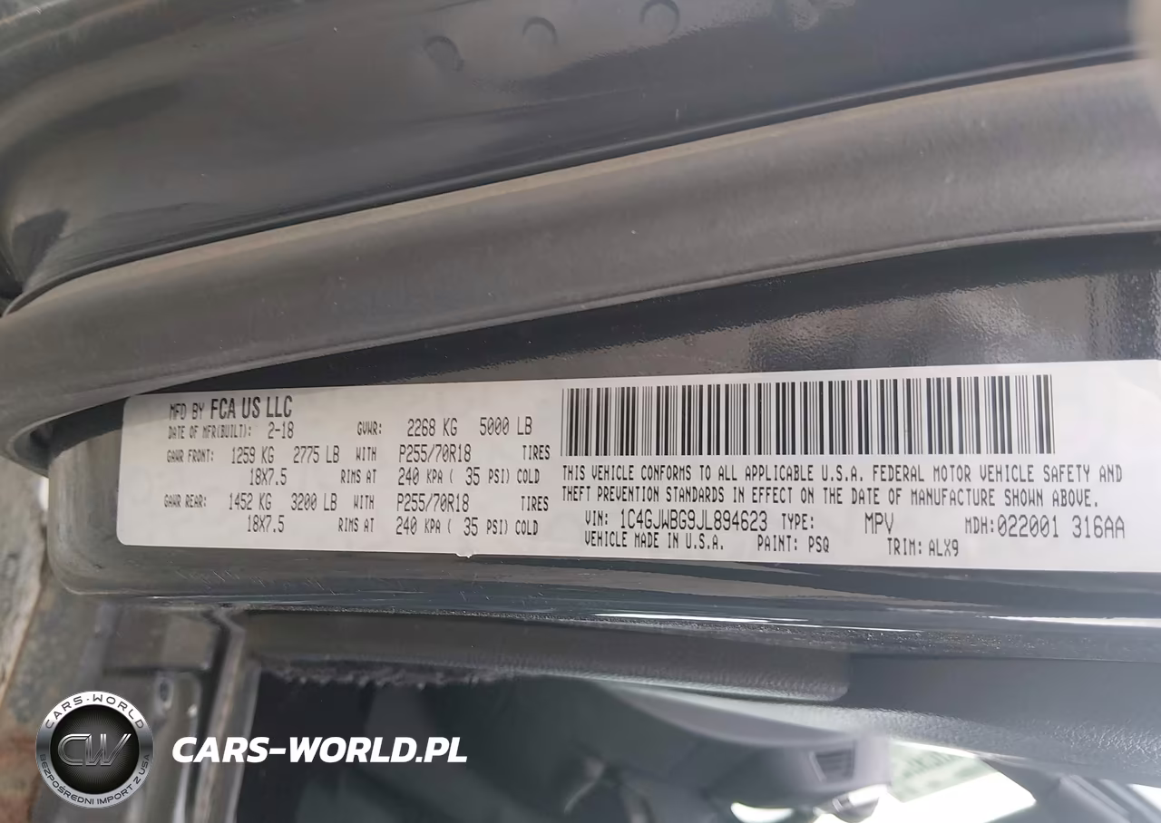 2018 Jeep Wrangler Jk Sahara 4X4 VIN:1C4GJWBG9JL894623 - 9