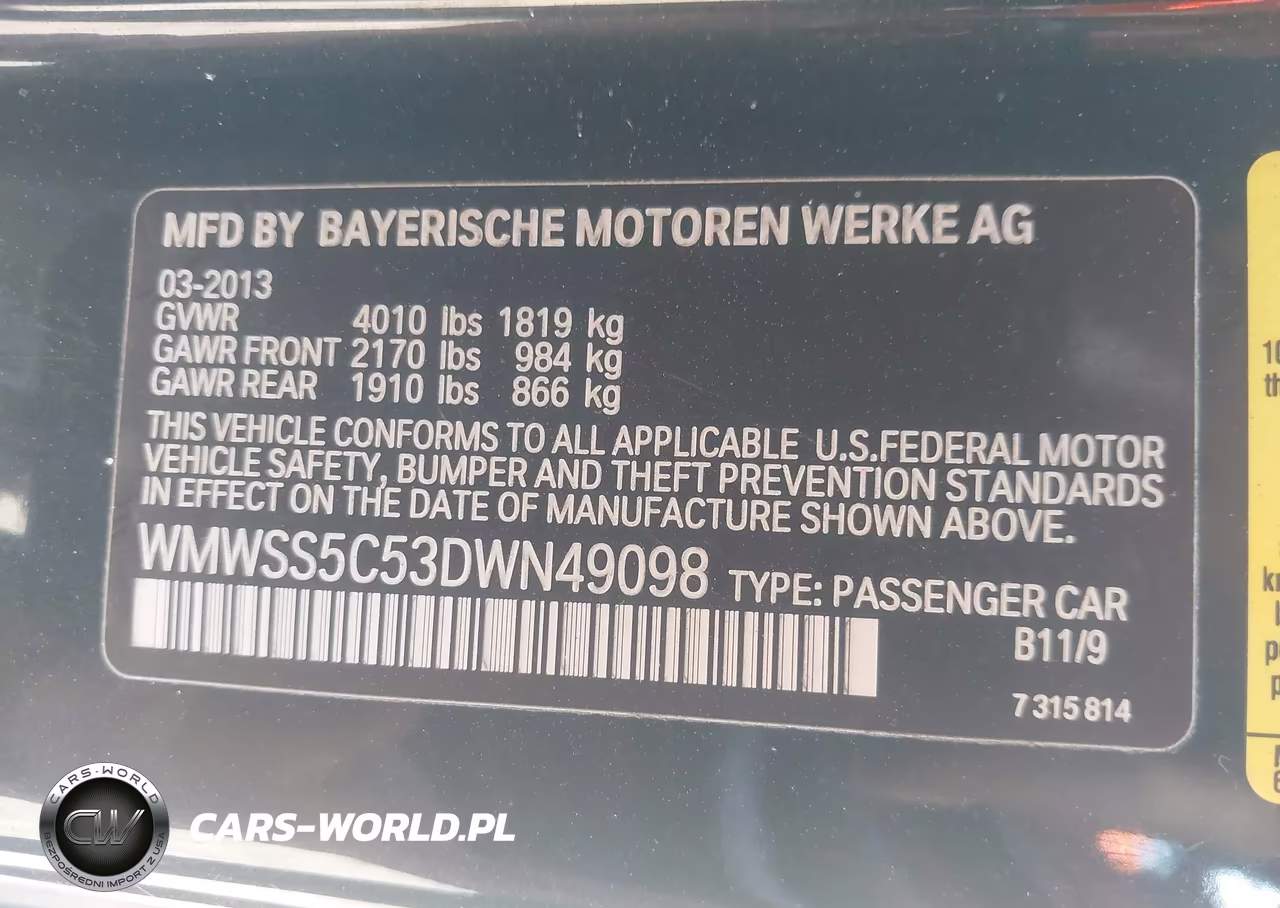2013 Mini Paceman Cooper S VIN:WMWSS5C53DWN49098 - 9