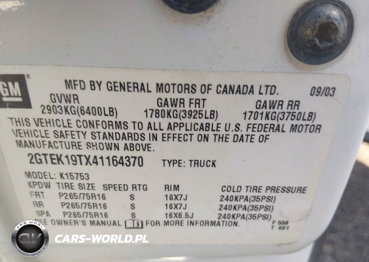 2004 GMC Sierra 1500 Sle VIN:2GTEK19TX41164370 - 9