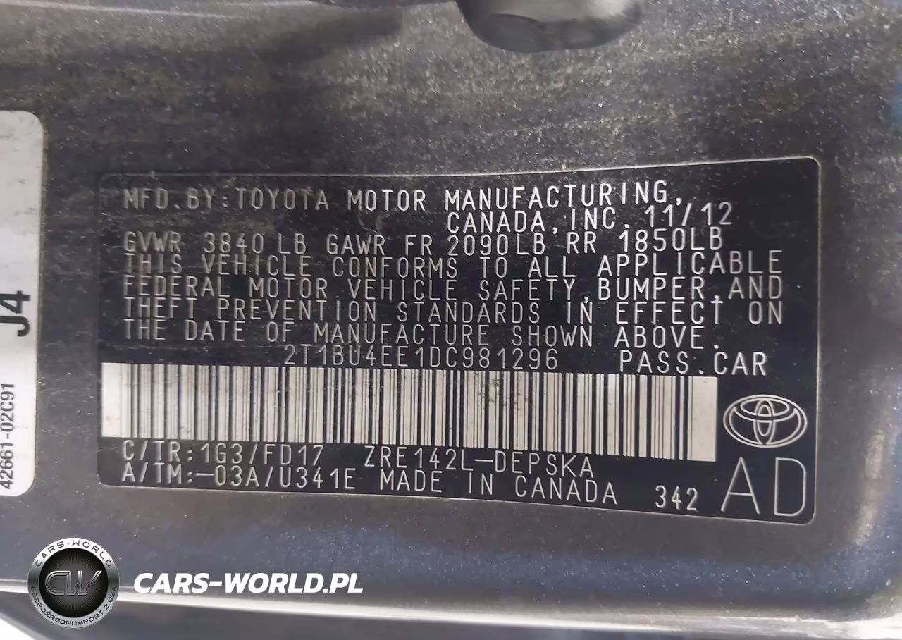 2013 Toyota Corolla S VIN:2T1BU4EE1DC981296 - 9