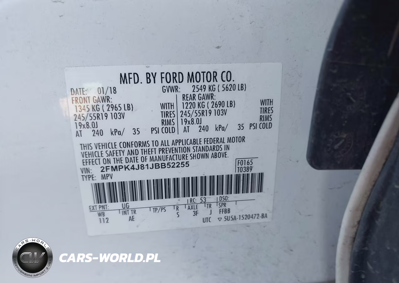 2018 Ford Edge Sel VIN:2FMPK4J81JBB52255 - 9