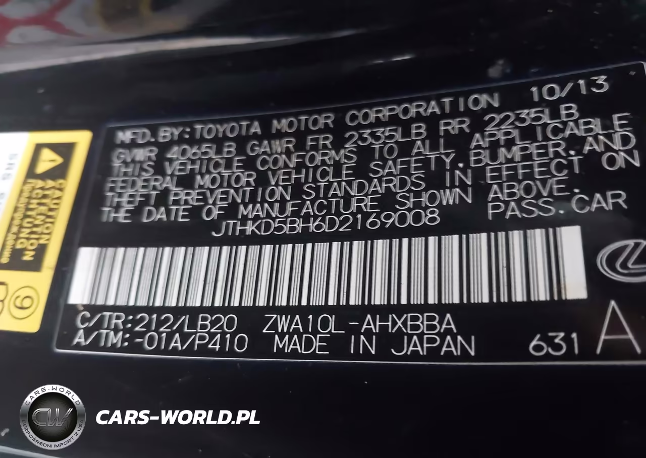 2013 Lexus Ct 200H VIN:JTHKD5BH6D2169008 - 9