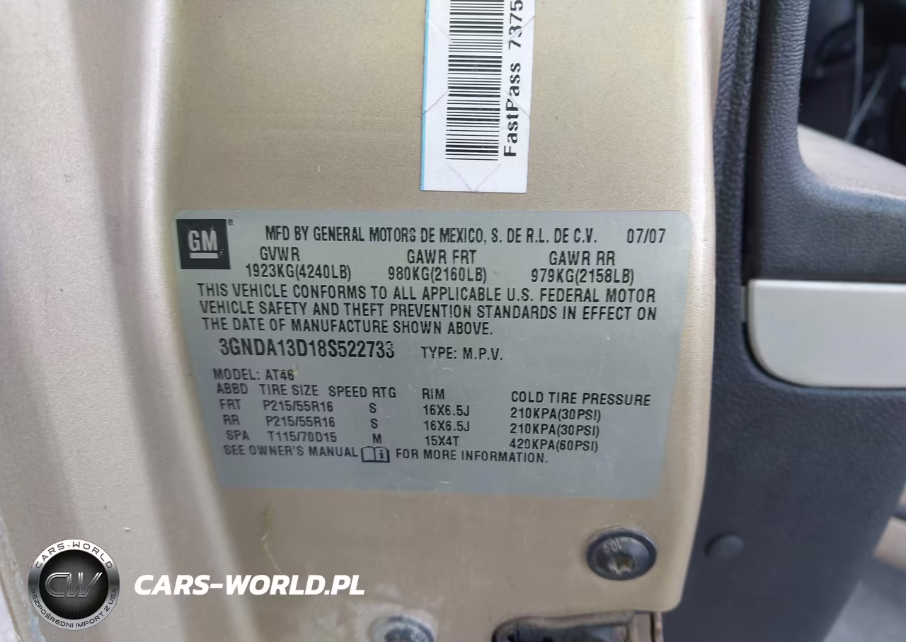 2008 Chevrolet Hhr Ls VIN:3GNDA13D18S522733 - 9