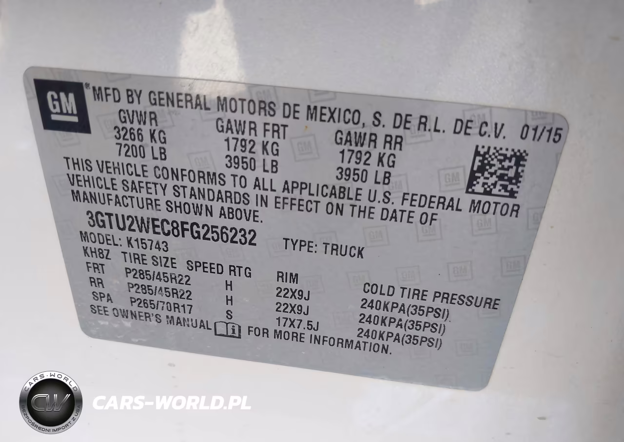 2015 GMC Sierra 1500 Denali VIN:3GTU2WEC8FG256232 - 9