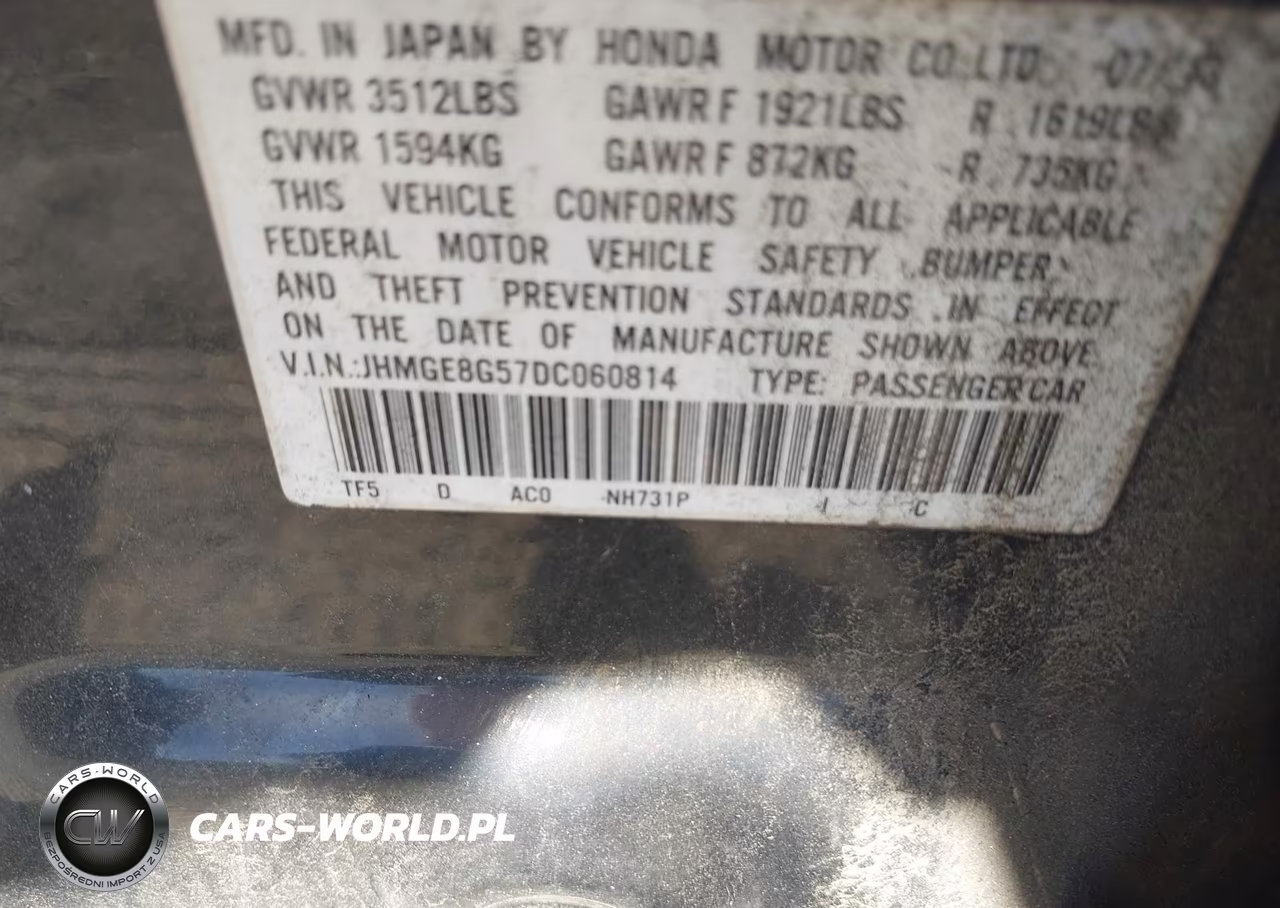 2013 Honda Fit Sport VIN:JHMGE8G57DC060814 - 9