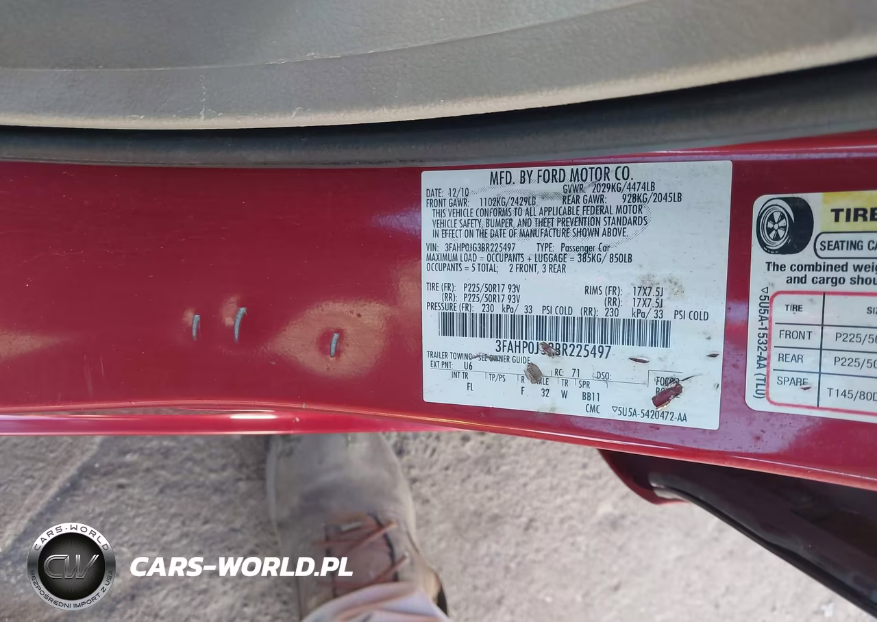 2011 Ford Fusion Sel VIN:3FAHP0JG3BR225497 - 9