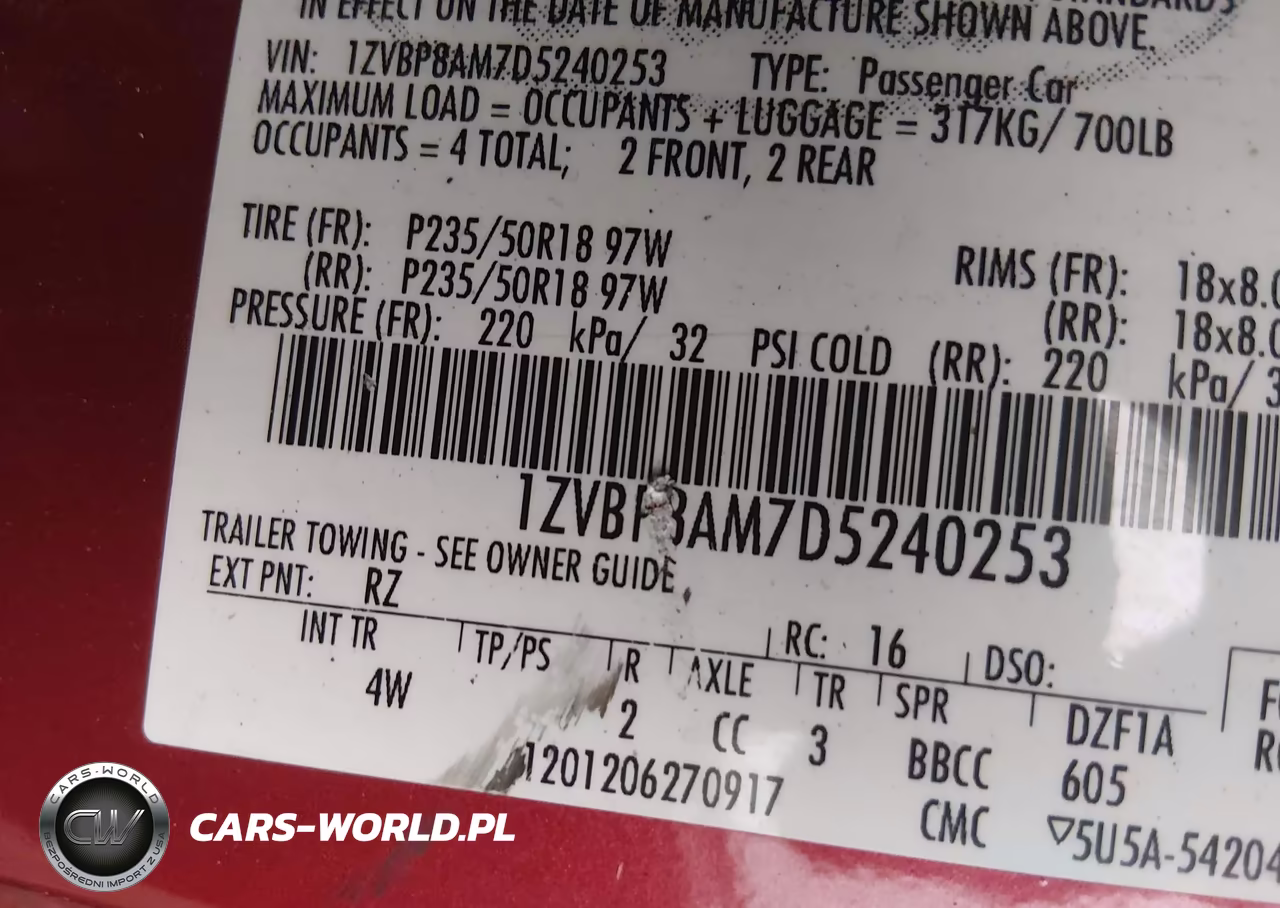 2013 Ford Mustang V6 Premium VIN:1ZVBP8AM7D5240253 - 9