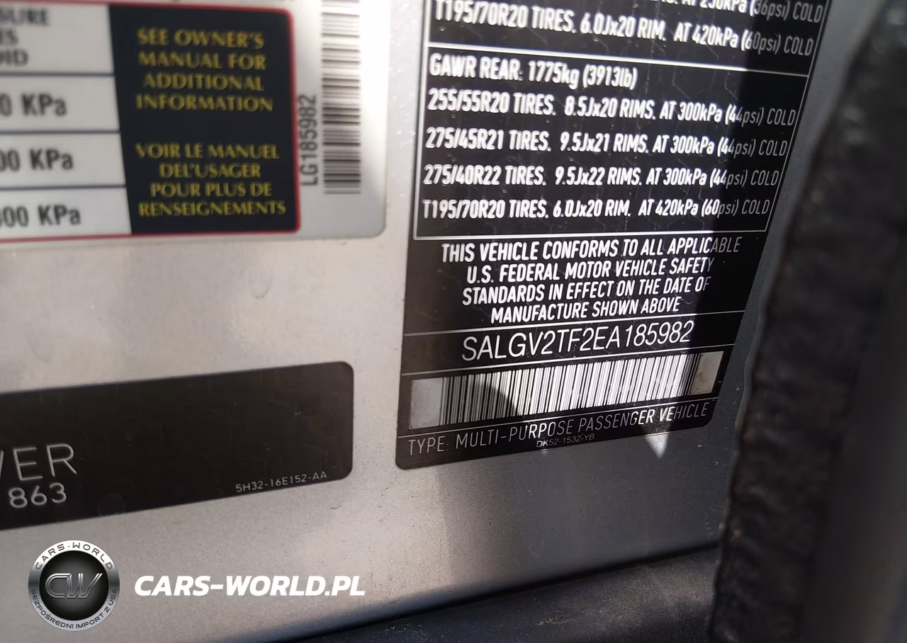 2014 Land Rover Range Rover 5.0L V8 Supercharged Autobiography VIN:SALGV2TF2EA185982 - 9