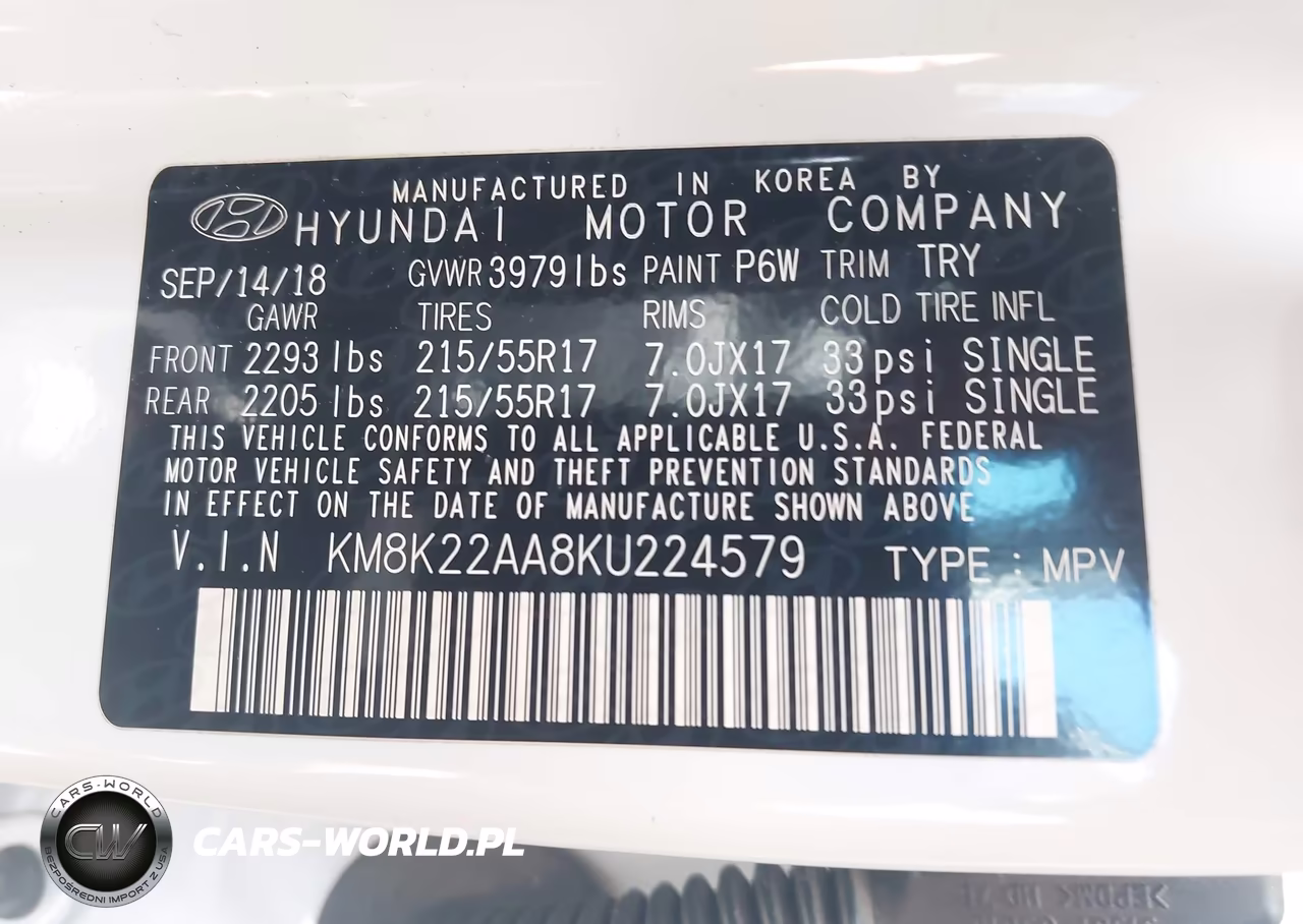 2019 HYUNDAI KONA SEL VIN:KM8K22AA8KU224579 - 9