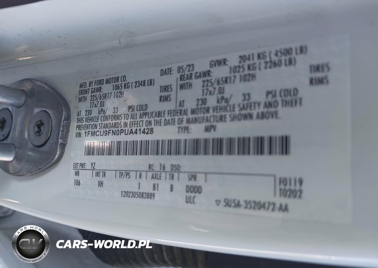 2023 Ford Escape VIN:1FMCU9FN0PUA41428 - 9