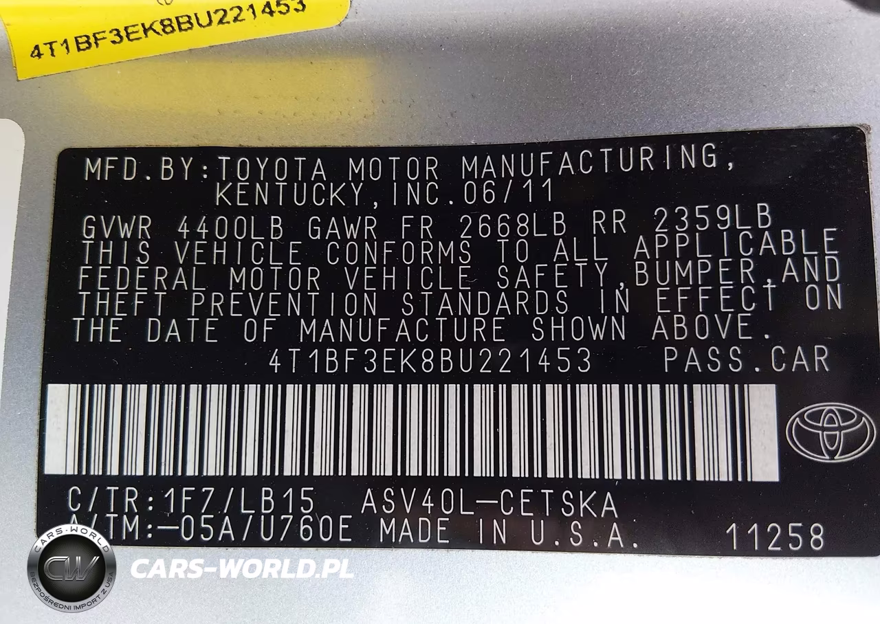2011 Toyota Camry Se VIN:4T1BF3EK8BU221453 - 9