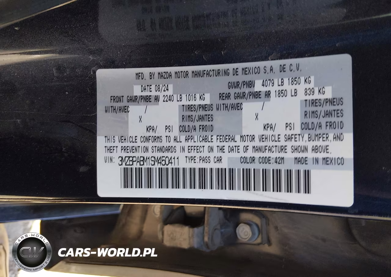 2025 Mazda Mazda3 2.5 S Select Sport VIN:3MZBPABM1SM450411 - 9