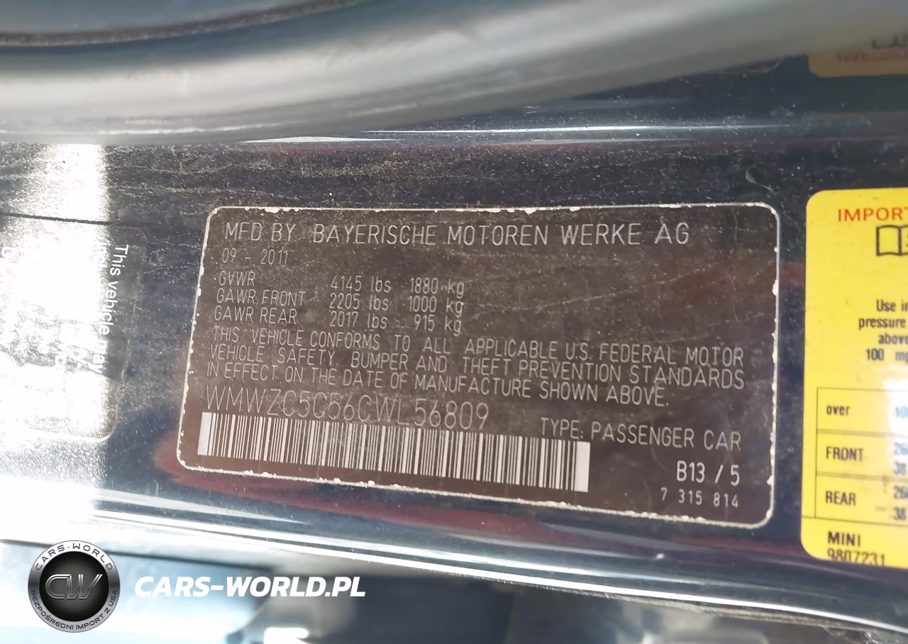 2012 Mini Cooper S Countryman VIN:WMWZC5C56CWL56809 - 9