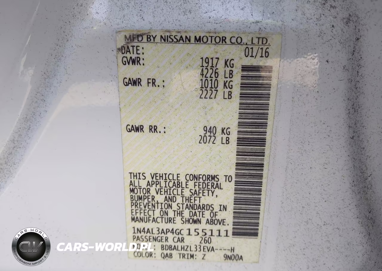 2016 Nissan Altima 2.5 Sr VIN:1N4AL3AP4GC155111 - 9