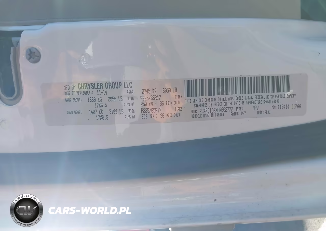 2015 Chrysler Town & Country Touring-L VIN:2C4RC1CGXFR602772 - 9