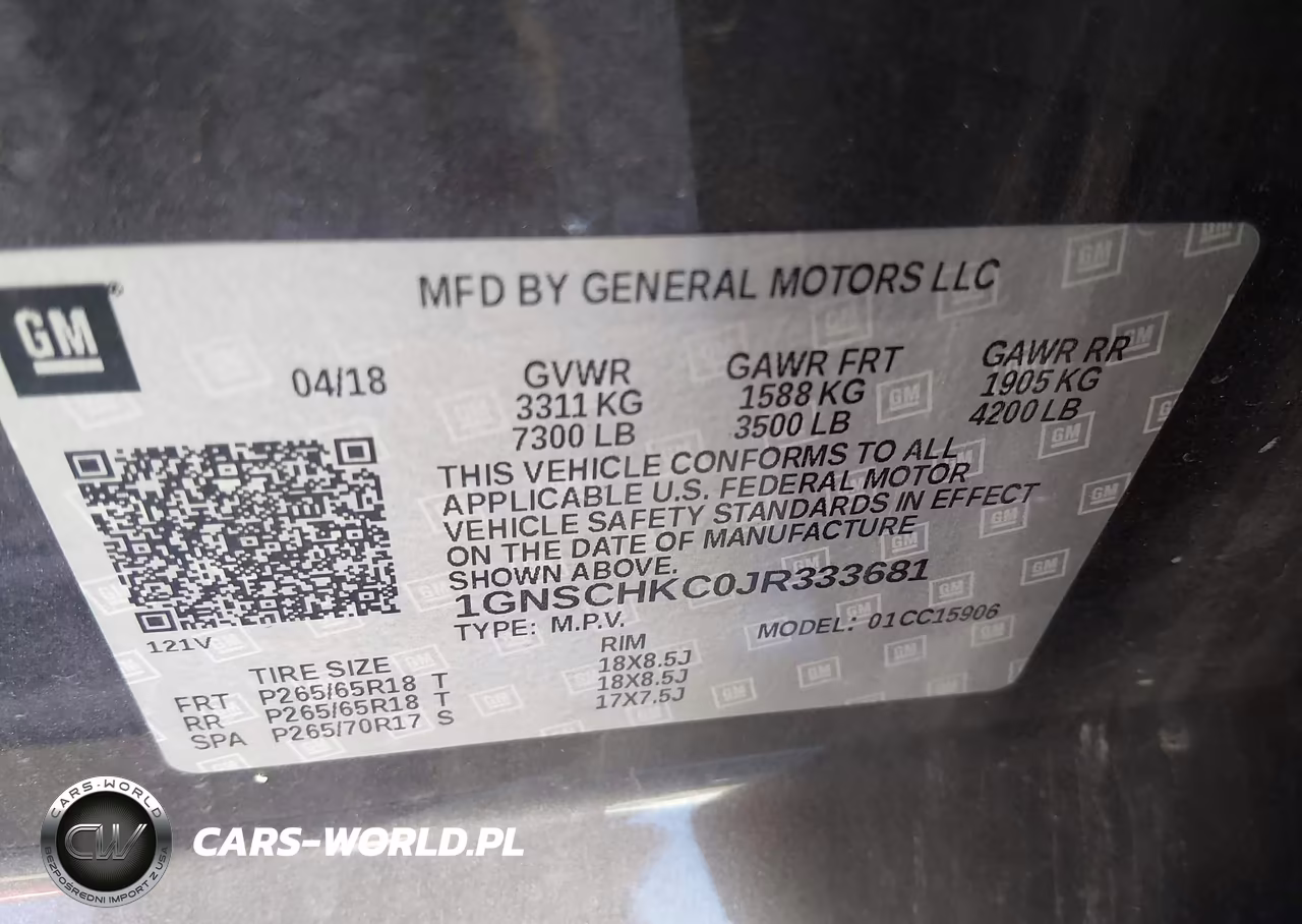 2018 Chevrolet Suburban Lt VIN:1GNSCHKC0JR333681 - 9