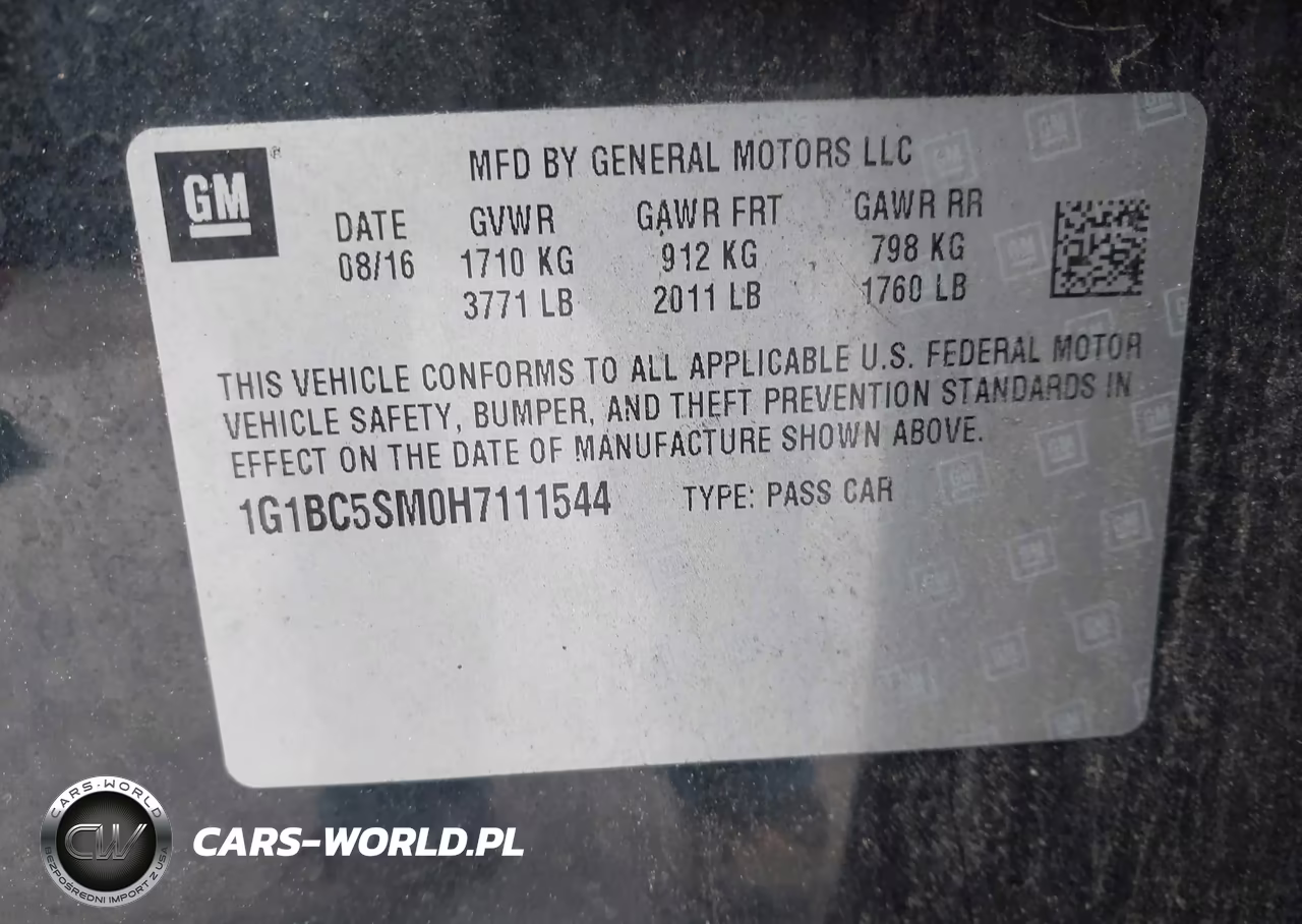 2017 Chevrolet Cruze Ls Auto VIN:1G1BC5SM0H7111544 - 9