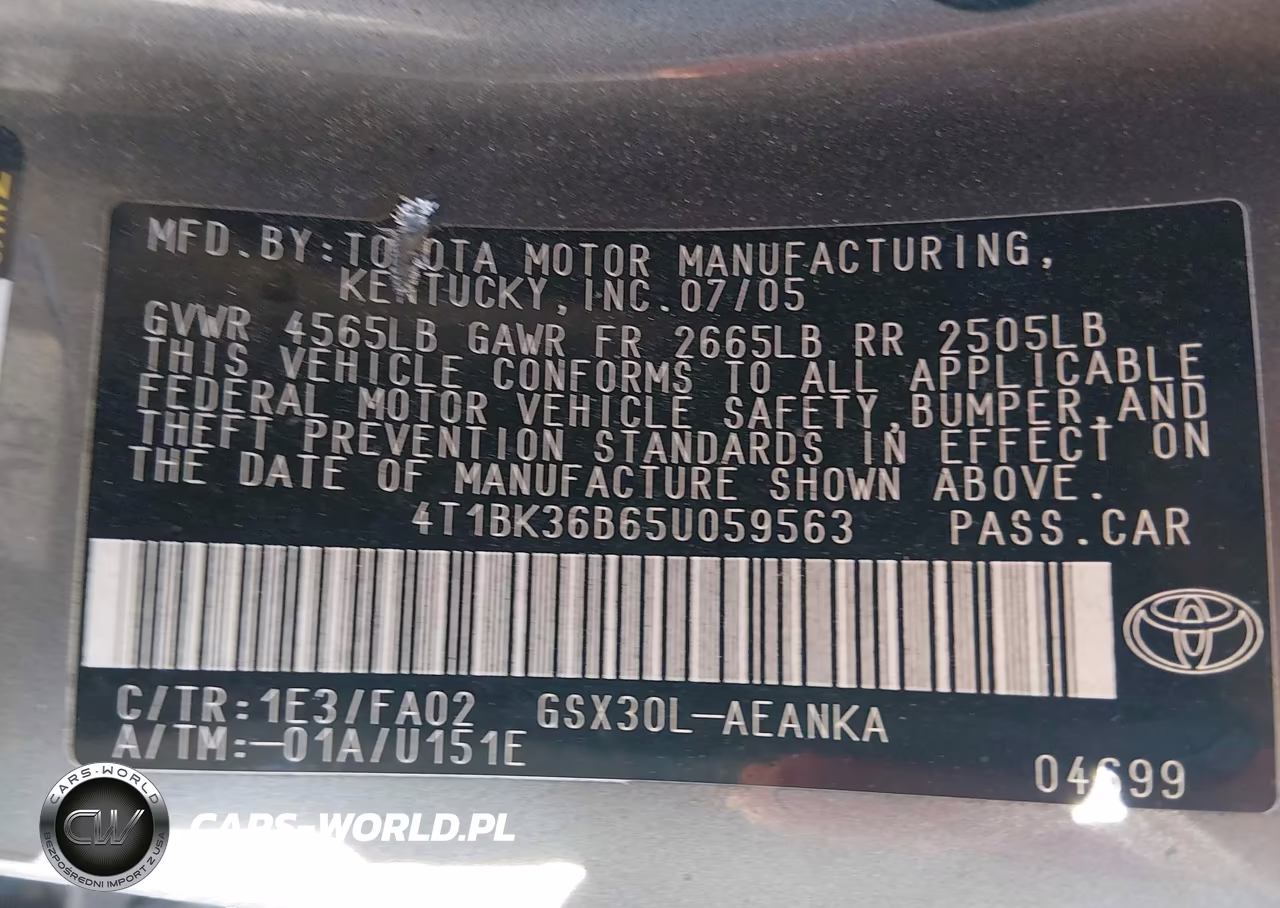 2005 Toyota Avalon Xl VIN:4T1BK36B65U059563 - 9
