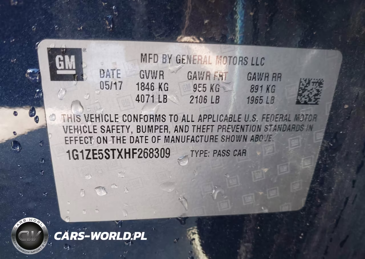 2017 Chevrolet Malibu 1Lt VIN:1G1ZE5STXHF268309 - 9
