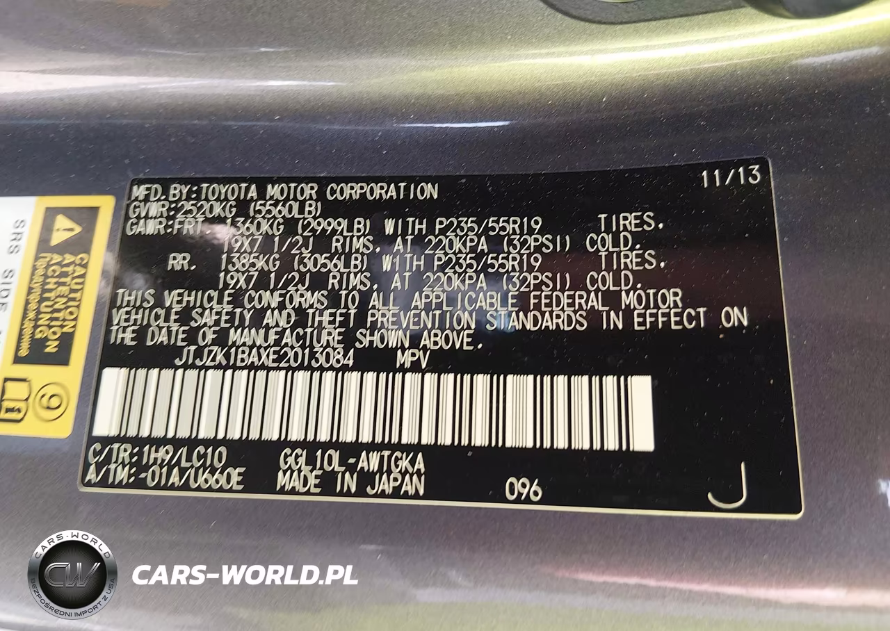 2014 Lexus Rx 350 VIN:JTJZK1BAXE2013084 - 9
