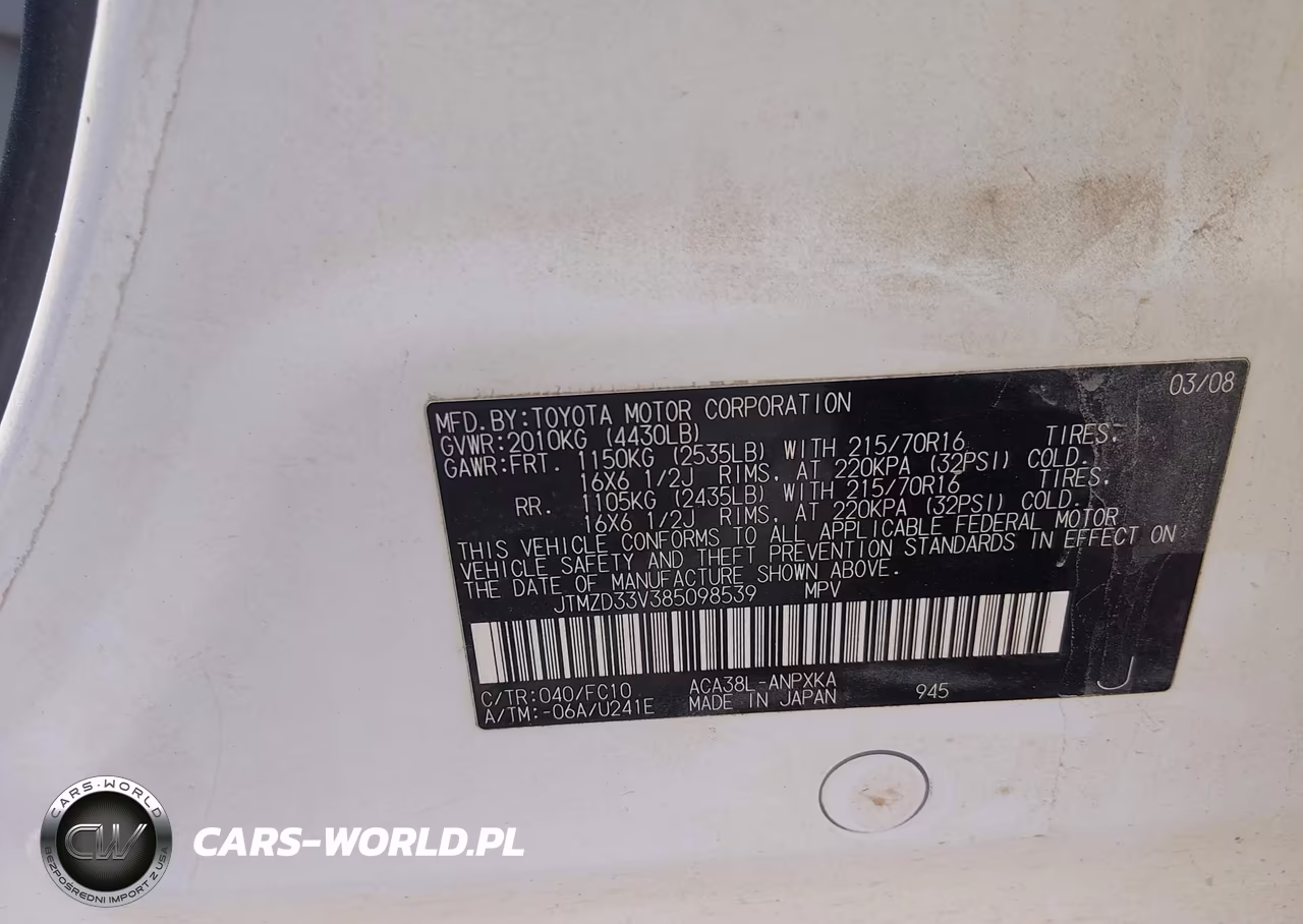 2008 Toyota Rav4 VIN:JTMZD33V385098539 - 9