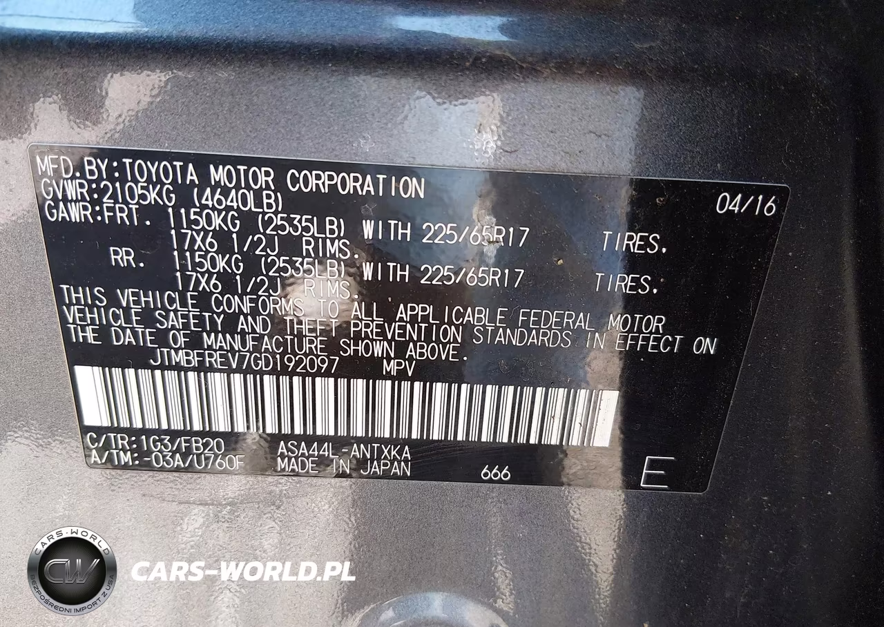 2016 Toyota Rav4 Le VIN:JTMBFREV7GD192097 - 9