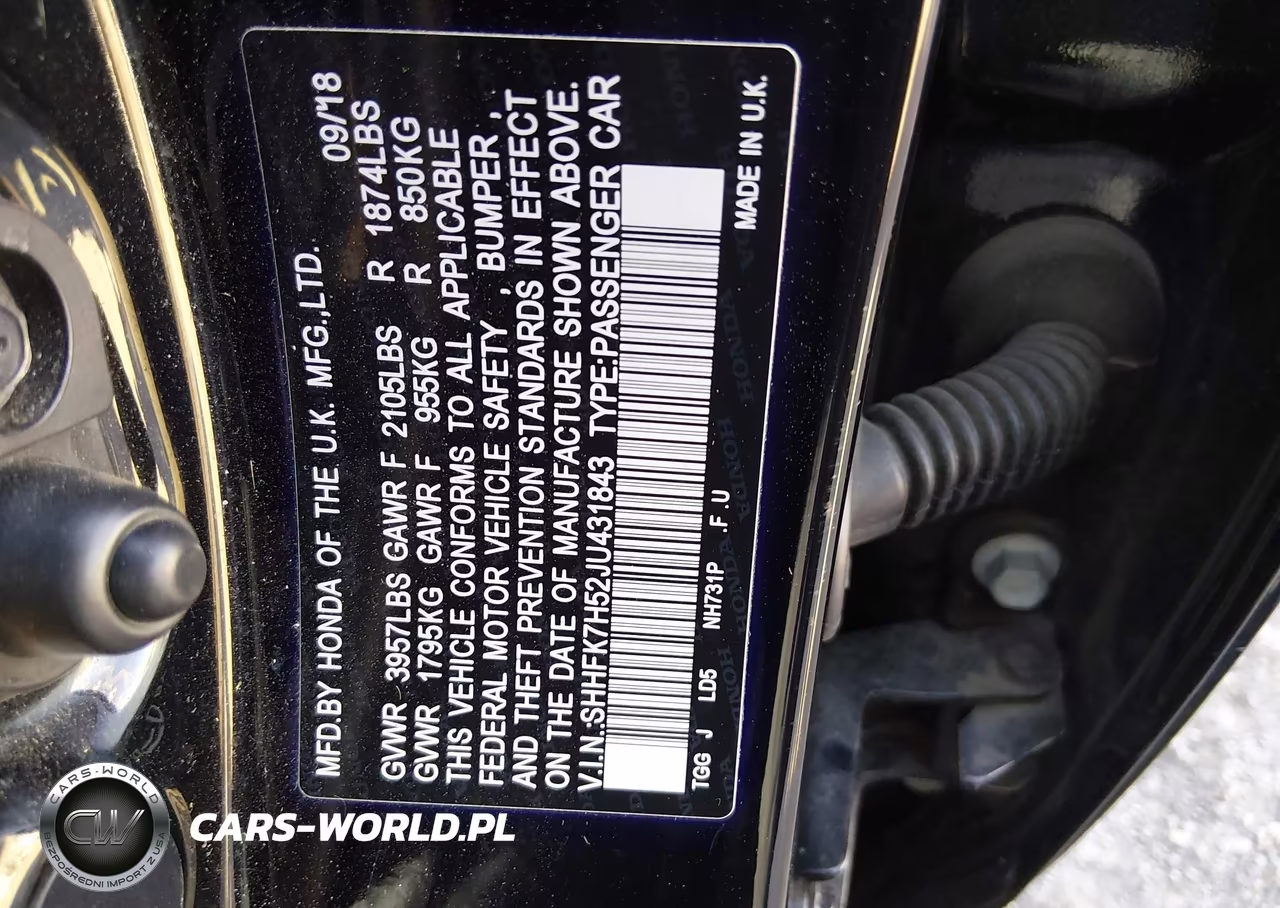 2018 Honda Civic Ex VIN:SHHFK7H52JU431843 - 9