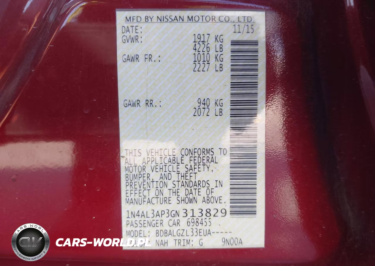 2016 Nissan Altima 2.5 VIN:1N4AL3AP3GN313829 - 9