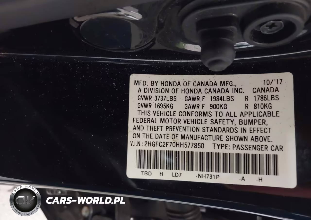 2017 Honda Civic Ex VIN:2HGFC2F70HH577850 - 9
