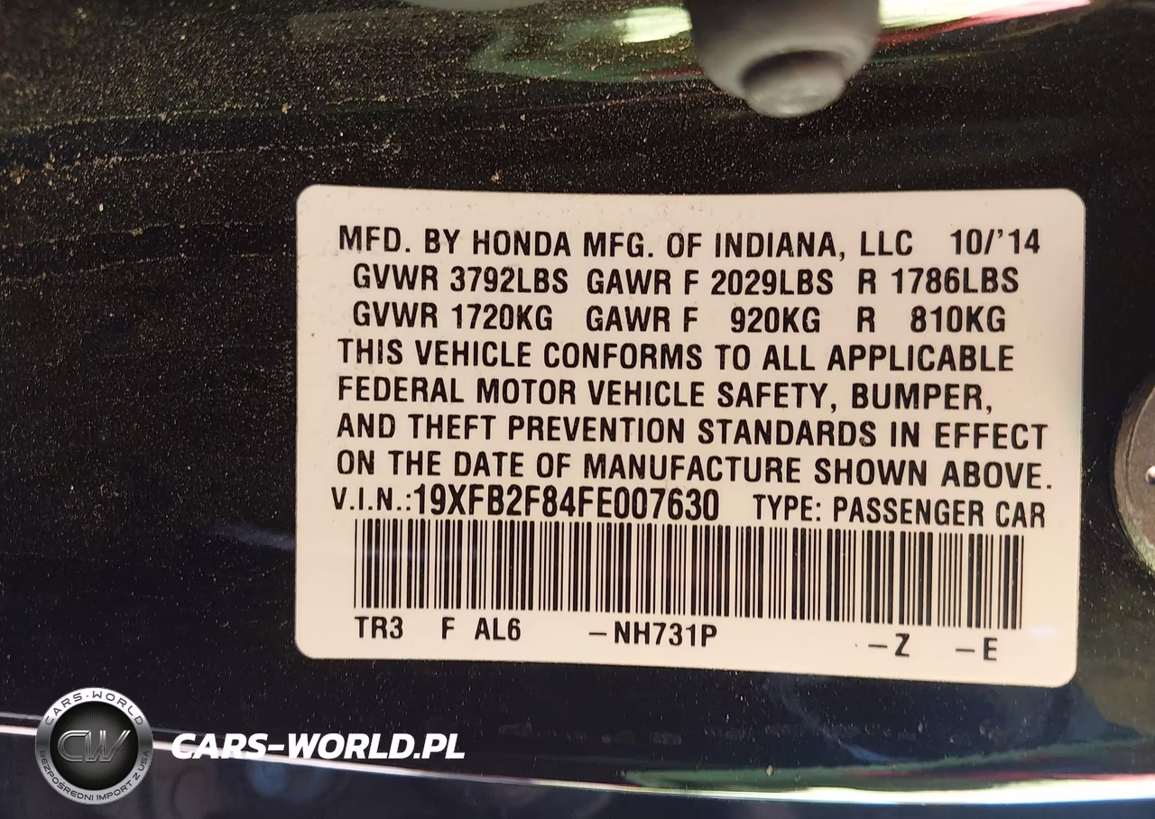 2015 Honda Civic Ex VIN:19XFB2F84FE007630 - 8