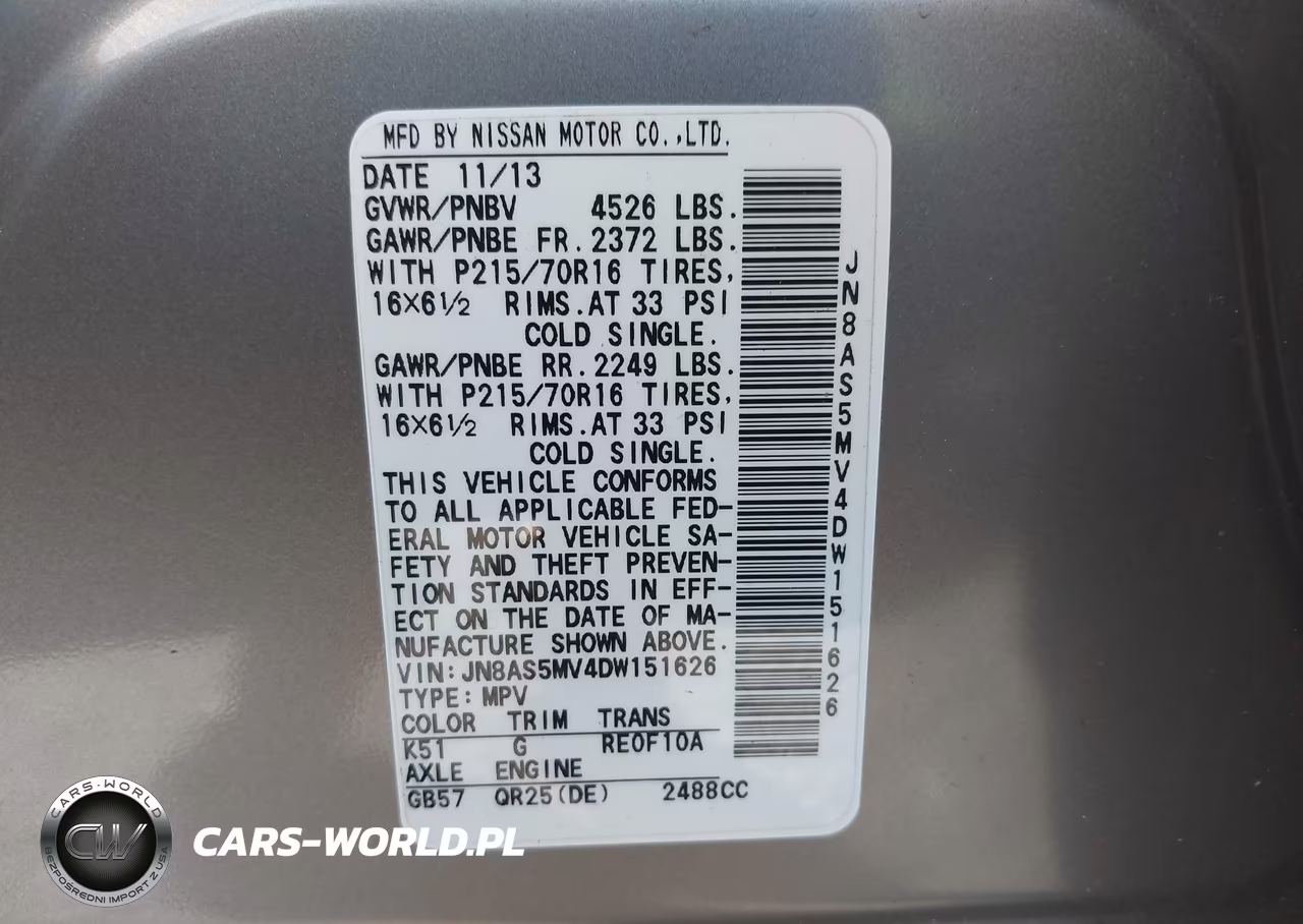 2013 Nissan Rogue S VIN:JN8AS5MV4DW151626 - 9