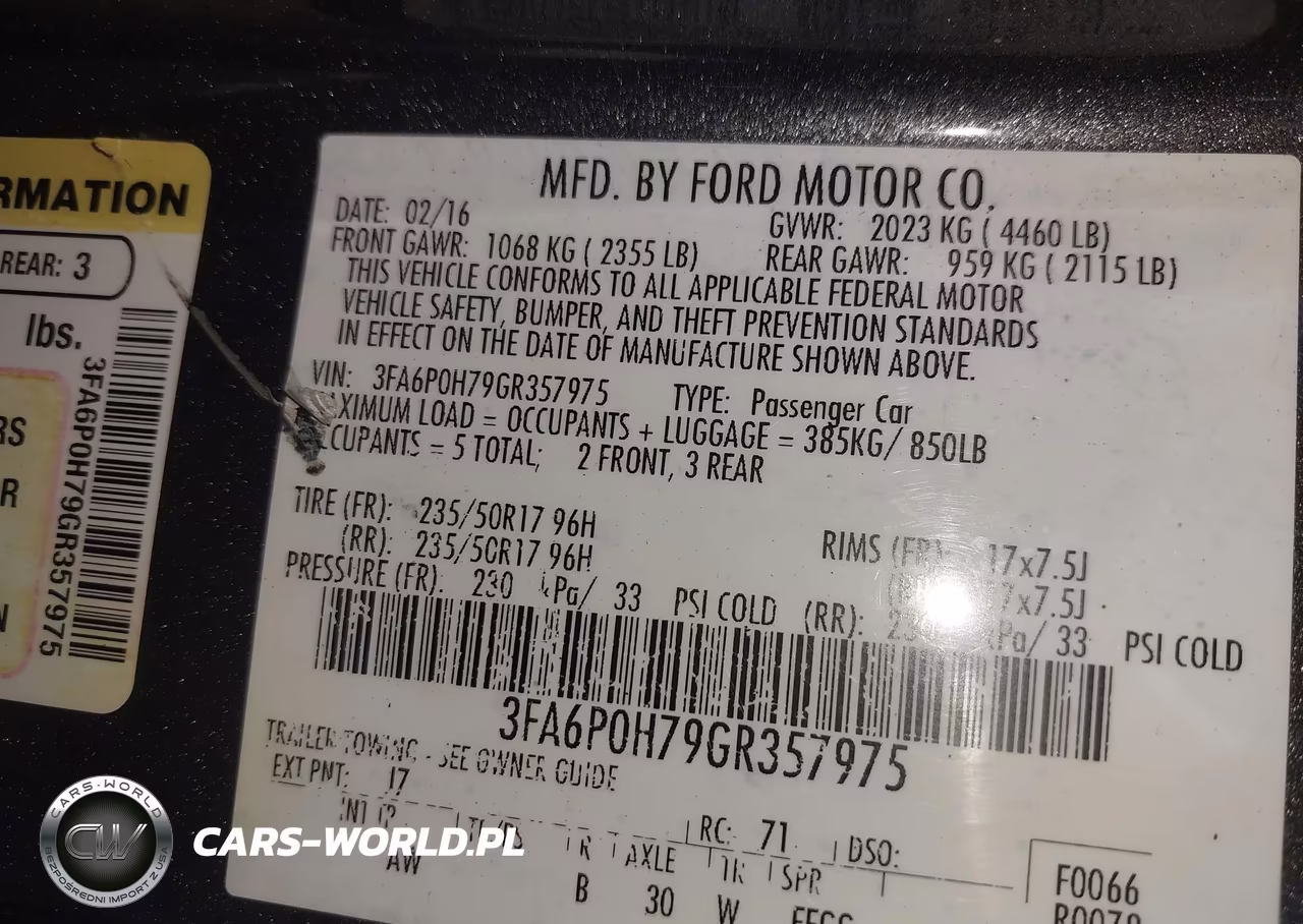 2016 Ford Fusion Se VIN:3FA6P0H79GR357975 - 9