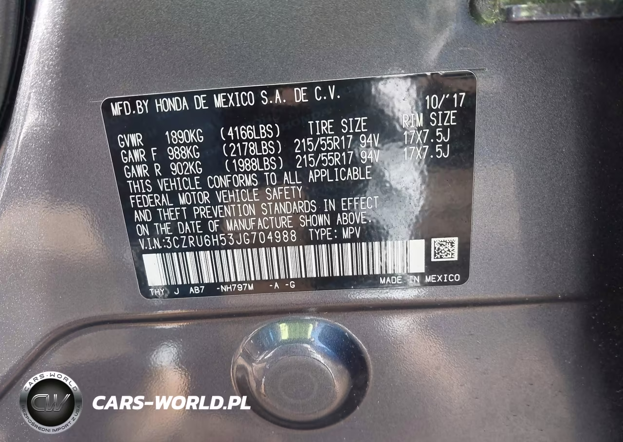 2018 Honda Hr-V Ex VIN:3CZRU6H53JG704988 - 9