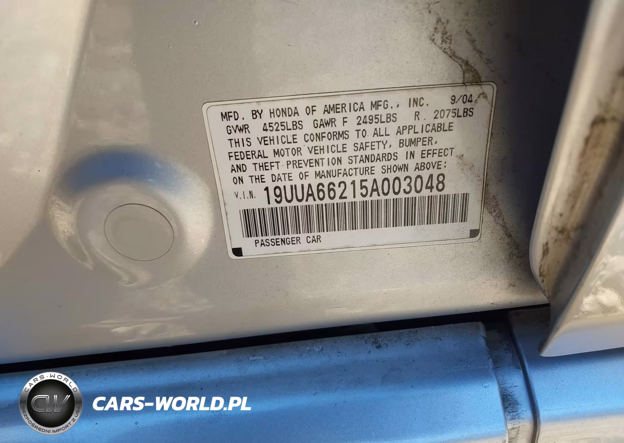 2005 Acura Tl VIN:19UUA66215A003048 - 9